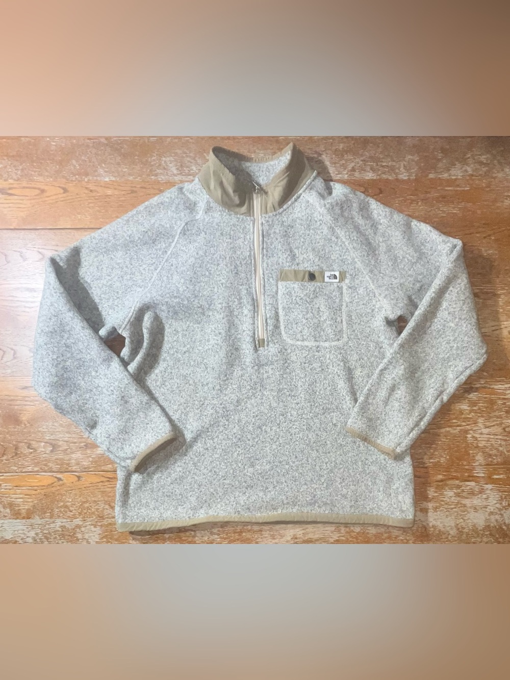 The North Face Gordon Lyons 1/4 Zip Fleece Pullover heather gray Size XL Mens